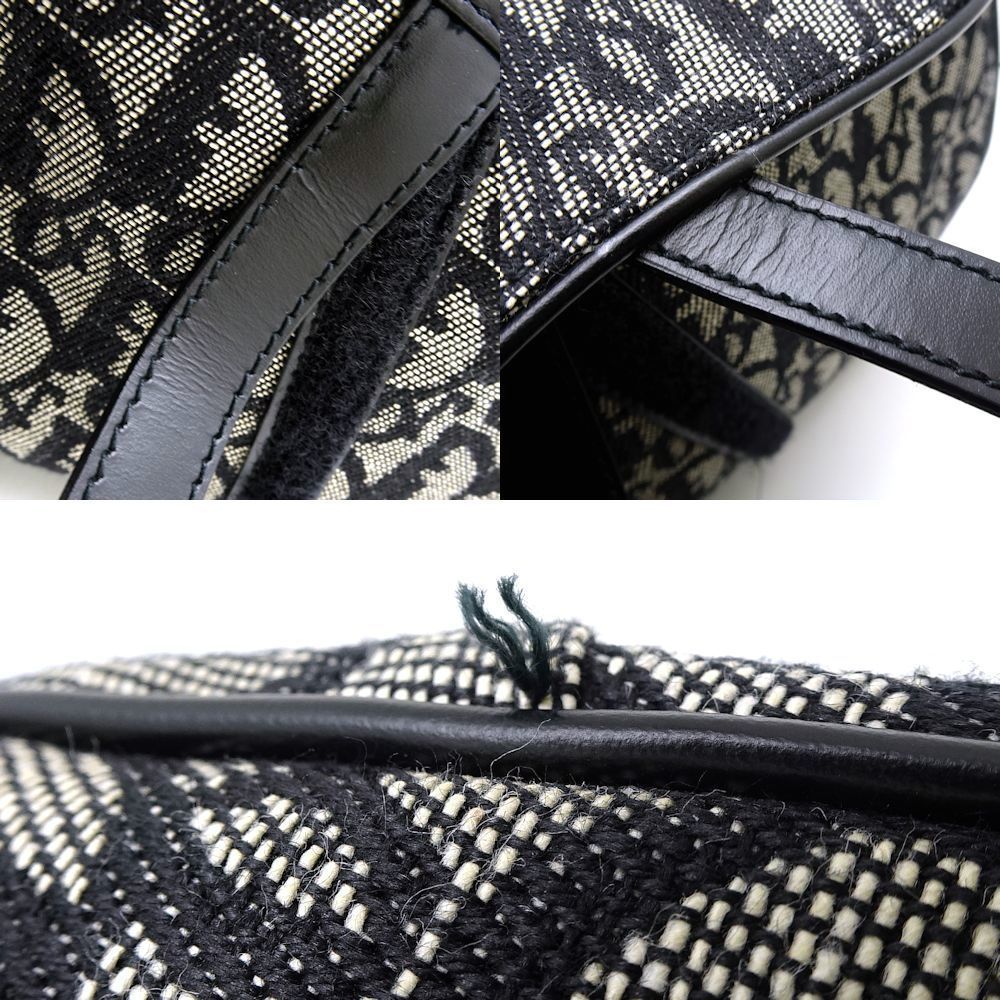 Christian Dior Double Saddle Bag Trotter Black Gray - Picture 4 of 9